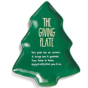 Rae dunn Christmas tree giving plate new in box